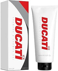 DUCATI ICE Shampoo & Shower Gel, Rinfrescante con Eucalipto e Timo, Spezie Calde e Legni Pregiati, 400ml