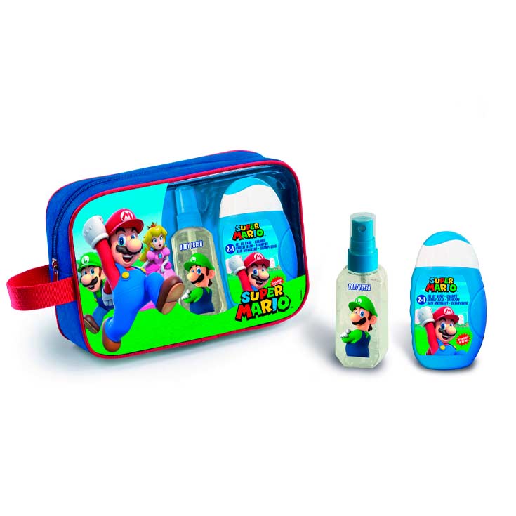 LORENAY SUPER MARIO BEAUTY CASE 2 IN 1 CUSTODIA 3 PEZZI