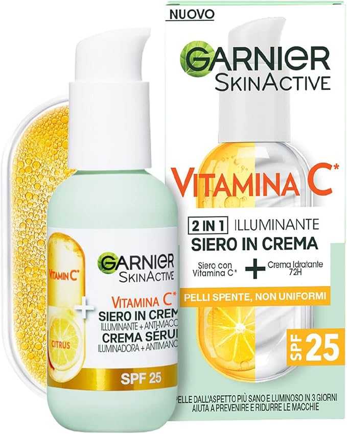 GARNIER SKIN ACTIVE SIERO IN CREMA VITAMINA C ILLUMINANTE ANTIMACCHIA SPF25 50 ML