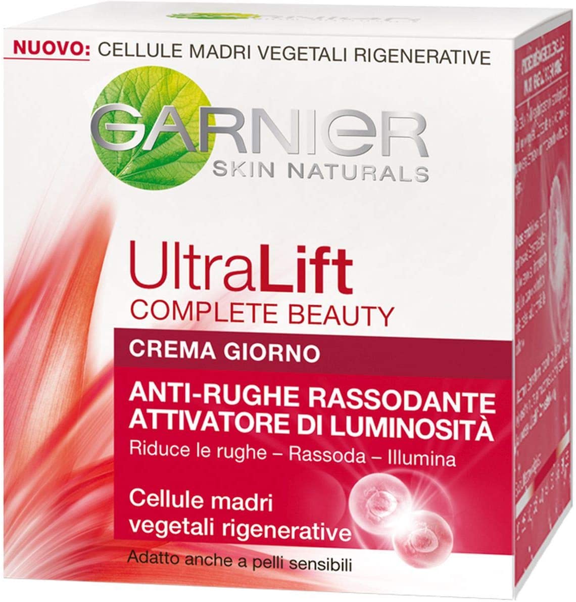 Garnier UltraLift, Crema Giorno con Attivatore di Luminosità, Riduce le Rughe, Rassoda e Illumina