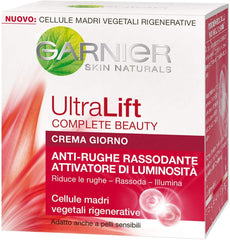 Garnier UltraLift, Crema Giorno con Attivatore di Luminosità, Riduce le Rughe, Rassoda e Illumina