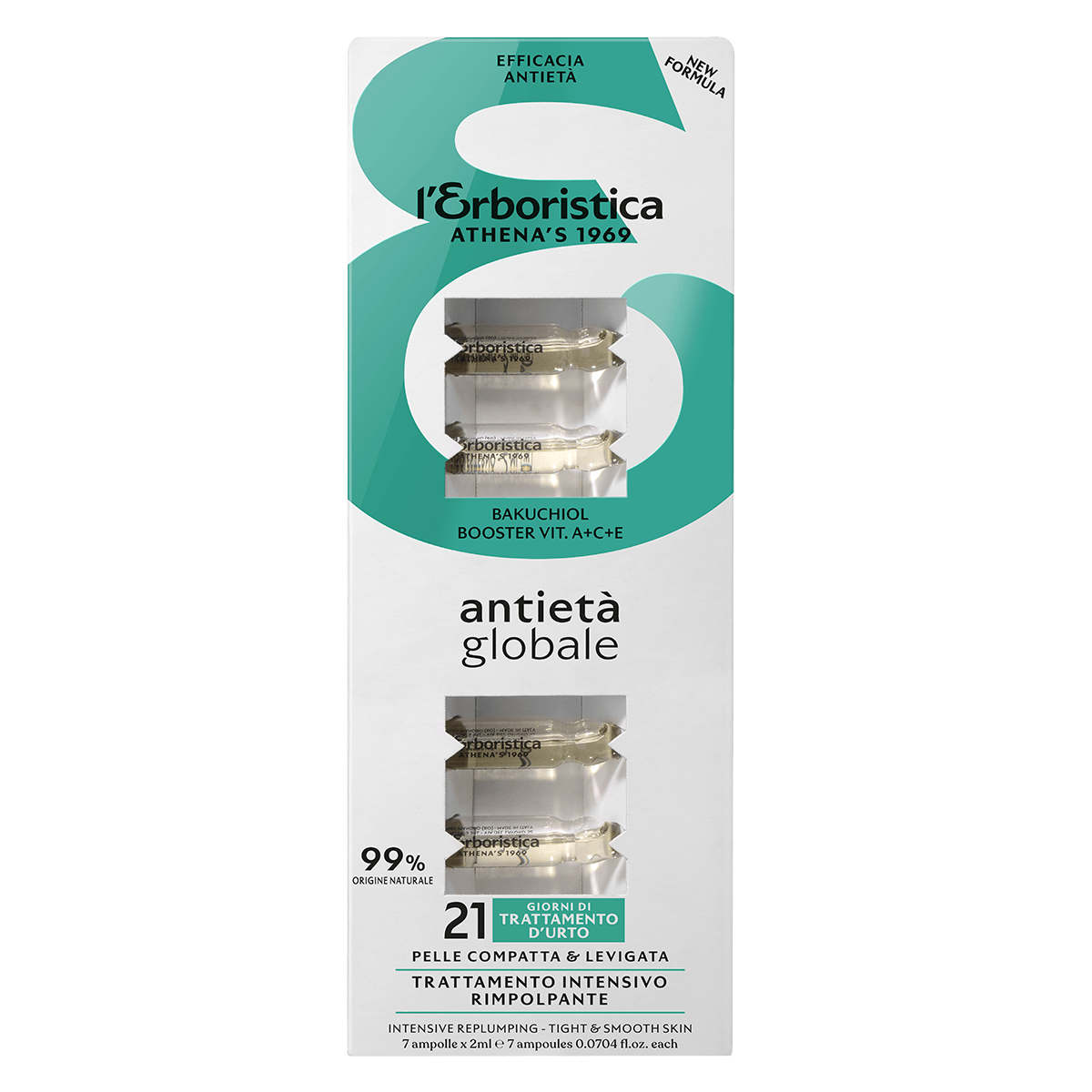 L' ERBORISTICA FIALE CONCENTRATO RIMPOLPANTE ANTIETÀ GLOBALE 7 FIALE X 2ML