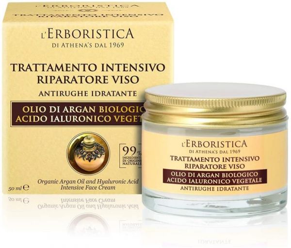 Athena's Trattamento Intensivo Riparatore Viso Con Olio Di Argan E Acido Ialuronico Vegetale 50Ml