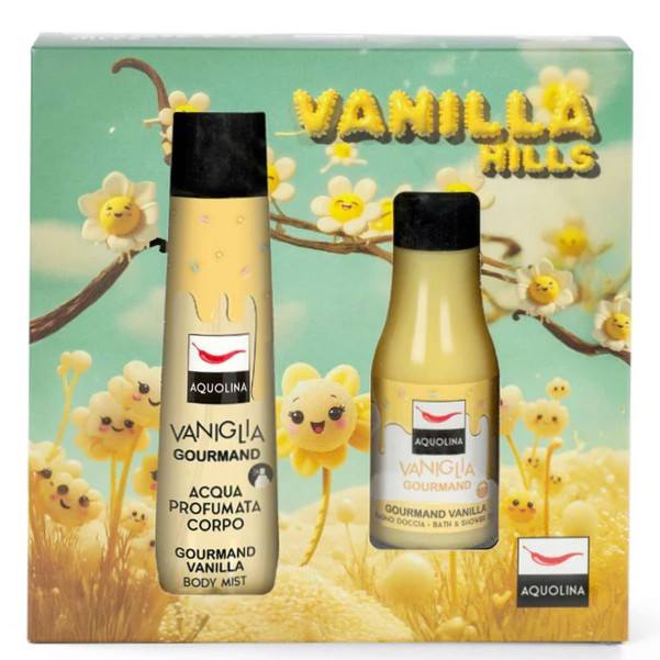 AQUOLINA VANILLA HILLS ACQUA PROFUMATA 125 ML + BAGNODOCCIA 125 ML