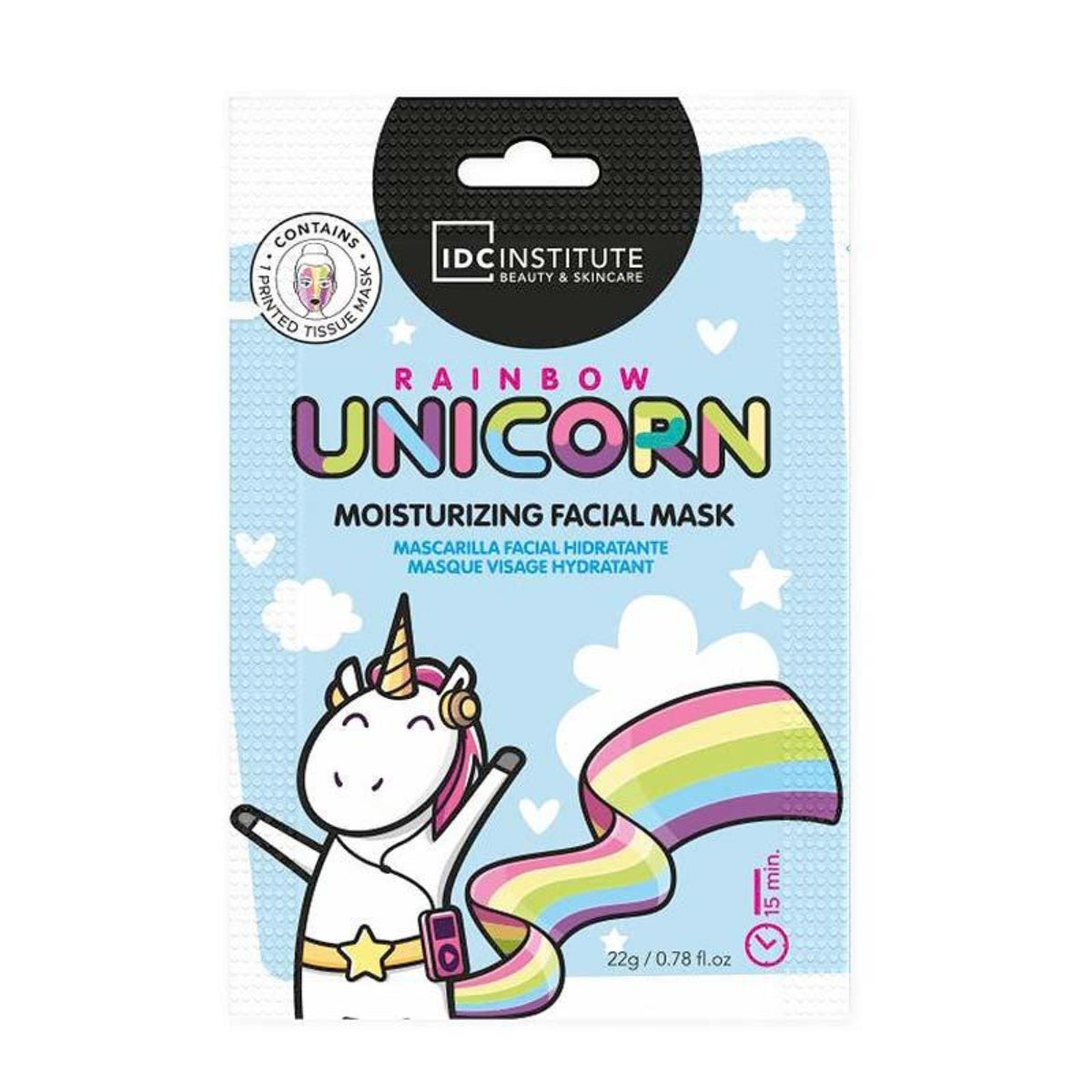 Idc institute rainbow unicorn moisturing facial mask