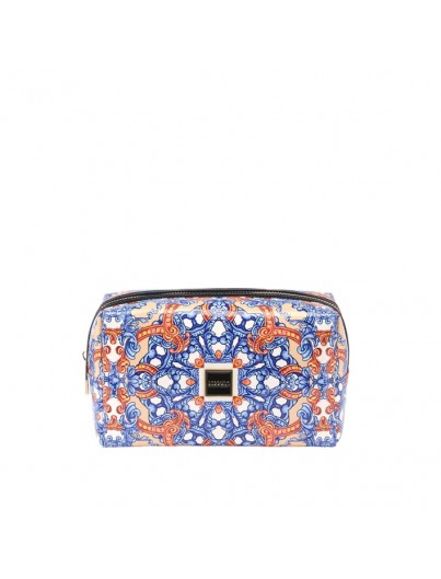 BIFFOLI SS23 NECESSAIRE MAIOLICA BLUETTE ARANCIO