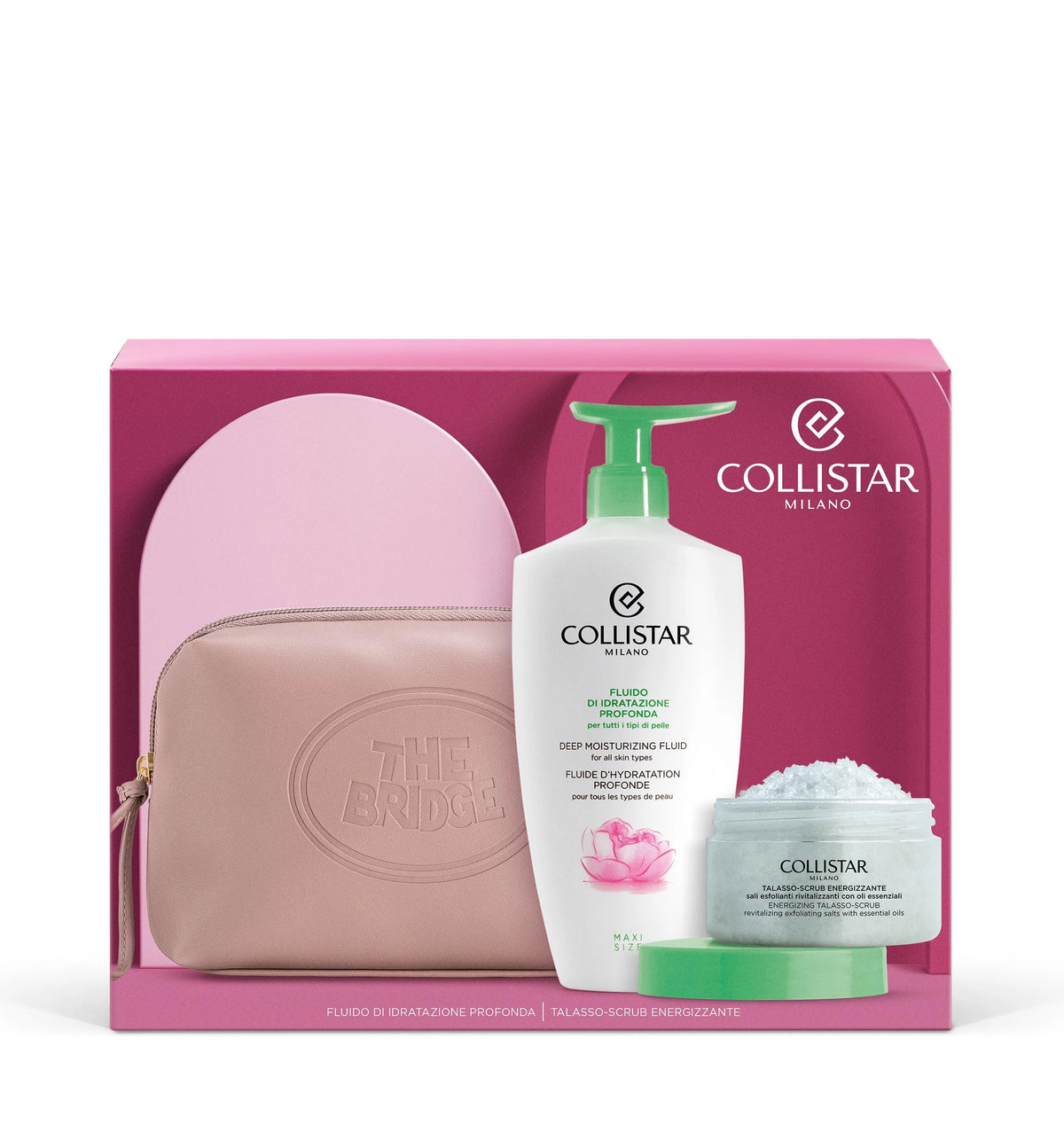 Collistar Cofanetto Fluido Di Idratazione Profonda + Talasso-Scrub Energizzante+ Pochette The Bridge