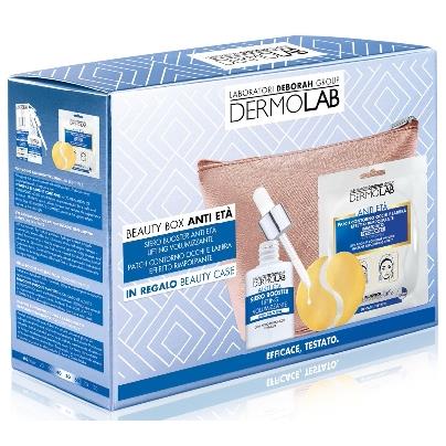 Dermolab Beaty Box Siero Booster Anti Età + Patch Contorno Occhi E Labbra + Beauty Case