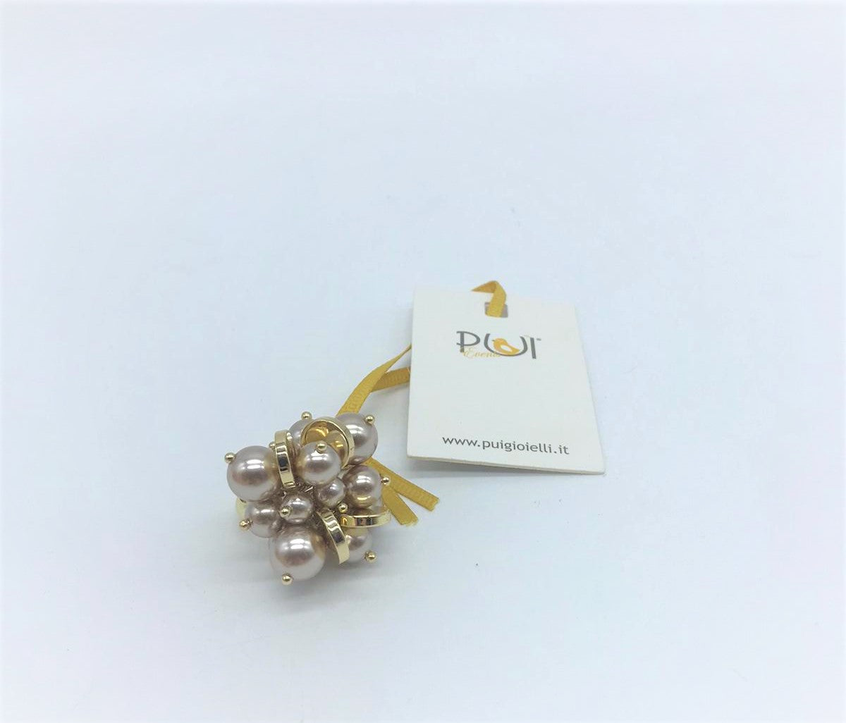 Pui Events Gioielleria Anello Beige Perlato Linea Tremiti