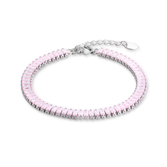 Brand Gioielli - Bracciale Tennis Baguette Rosa