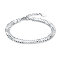 Brand Gioielli - Bracciale Tennis Baguette Bianco