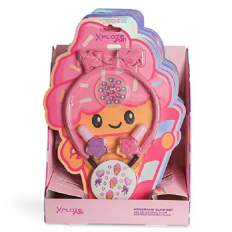 XPLOTE FUN – Espositore da 6 unità di set di cerchietti glamour con gelato delizioso