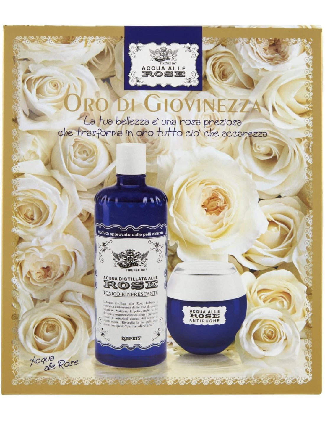 ACQUA ALLE ROSE COFFRET ORO CREMA ANTIRUGHE 50ML+ACQUA DISTILLATA 300ML