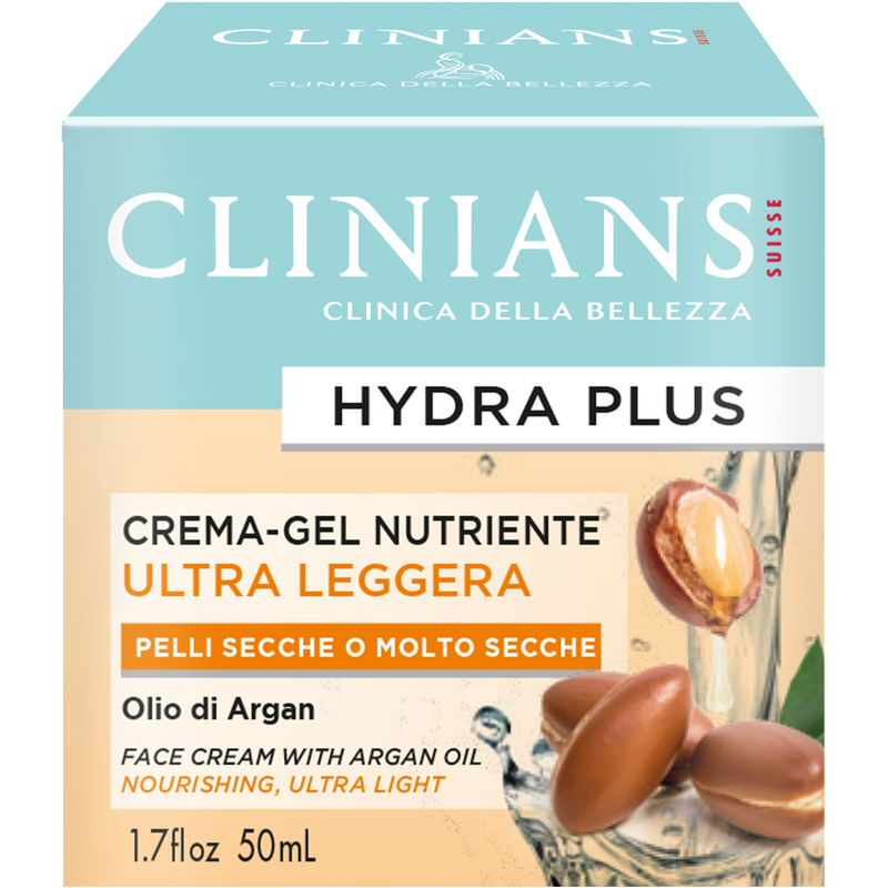 CLINIANS CREMA HYDRA PLUS ULTRA-LEGGERA OLIO DI ARGAN PELLI SECCHE O MOLTO SECCHE 50 ML