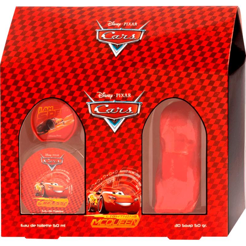 Confezione Regalo Disney Cars Con Eau De Toilette 50Ml e Sapone 3D 50Gr
