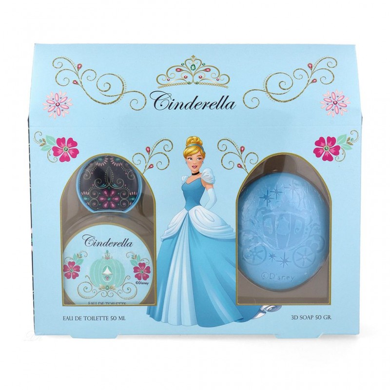 Confezione Disney Cinderella Con Eau De Toilette 50ML E 3D Soap 50g