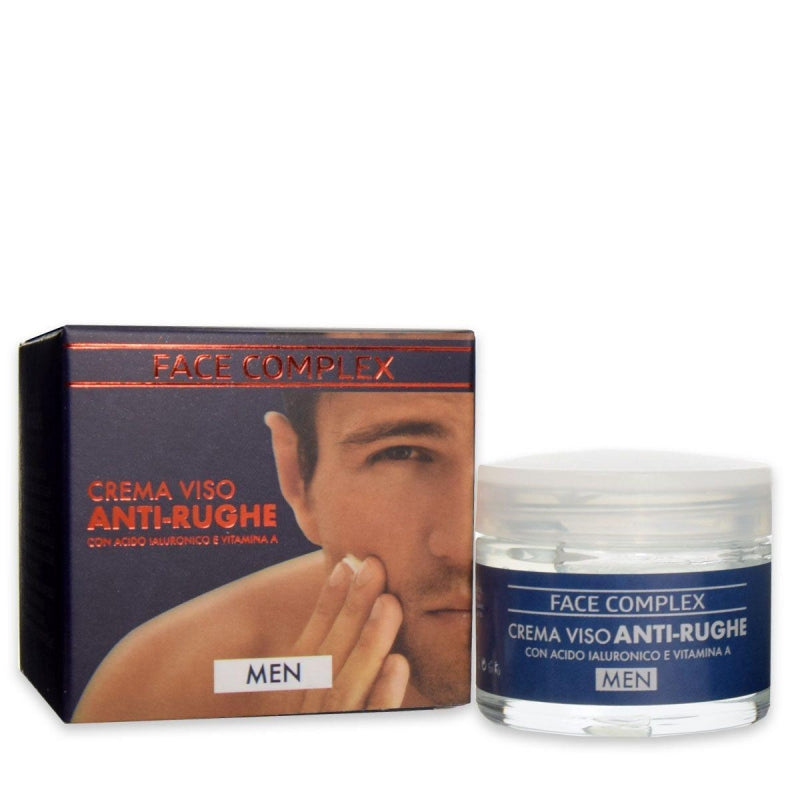 Crema Viso Anti Rughe Uomo Face Complex Con Acido Ialuronico E Vitamina A 50Ml