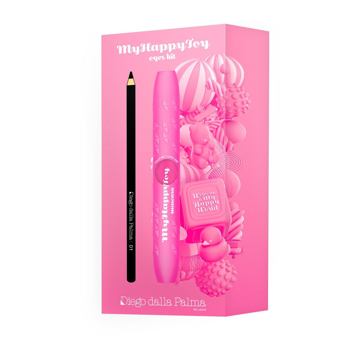 Diego dalla Palma MyHappyToy Eyes Kit: MyHappyToy Mascara 152 + Matita Nera 01 18 cm 13ml + 1.83g
