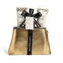 IDC Institute Bath Gold Take Care Set 200 ml S. Gel, 200 ml B. Lozione, 90 ml B. Crema 50 ml B. Bagno scrub, Borsa cosmetica Puff