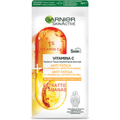 GARNIER SKIN ACTIVE MASCHERA 5 MINUTI IN TESSUTO AMPOLLA VITAMINA C ANTI FATICA ESTRATTO DI ANANAS
