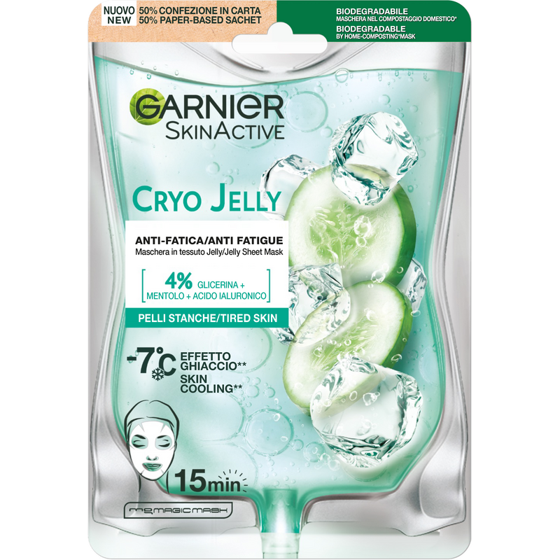 GARNIER SKIN ACTIVE MASCHERA VISO IN TESSUTO CRYO JELLY ANTI-FATICA