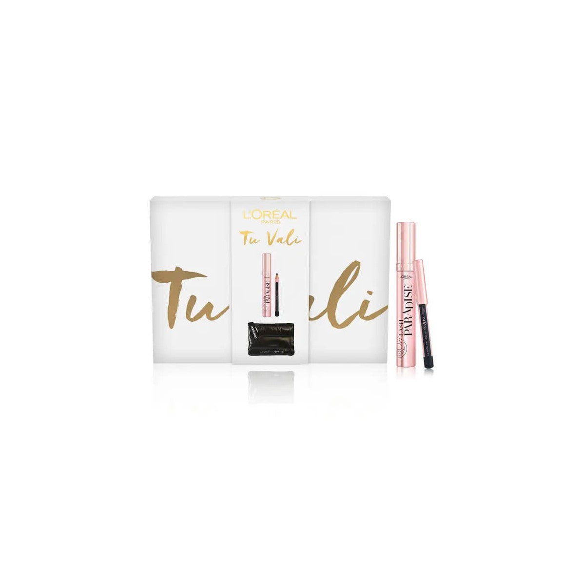 L'oreal Cofanetto Pochette Nera Mascara Lash Paradise e Mini Crayon