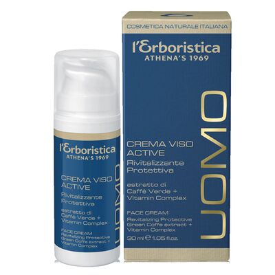 Erboristica UOMO Crema viso attiva protettiva e rivitalizzante per uomo 30ml