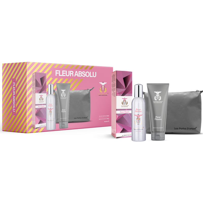 LES PERLES D'ORIENT FLEUR ABSOLU COFFRET EDP 150 ML E BAGNO 100 ML E POCHETTE