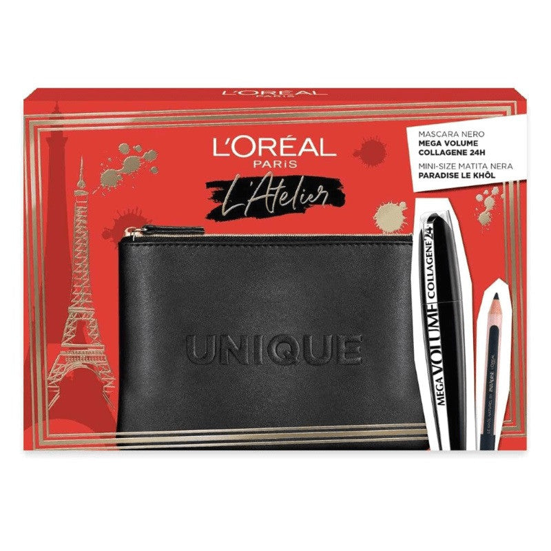 L'oreal Pochette Con Mascara E Matita + Pochette In Omaggio