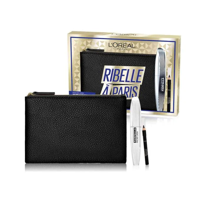 L'ORÉAL PARIS RIBELLE À PARIS POCHETTE CON MASCARA E MINI MATITA NERO INTENSO