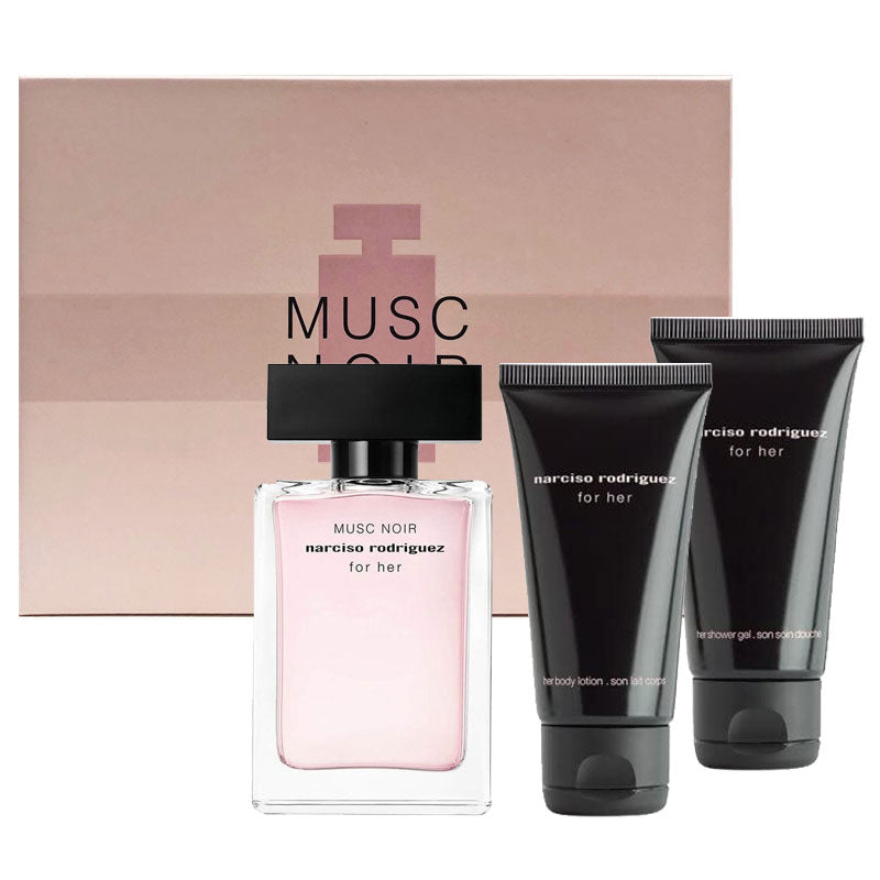 Cofanetto Narciso Rodriguez For Her Musc Noir Eau de Parfum 50 ml EDP + 50 ml body lotion + 50 ml Shower Gel DONNA