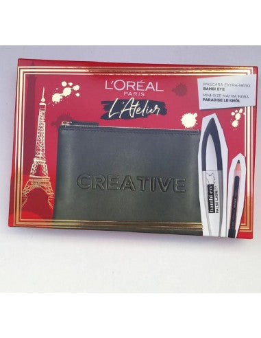 L'oreal Pochette Con Mascara E Matita + Pochette In Omaggio