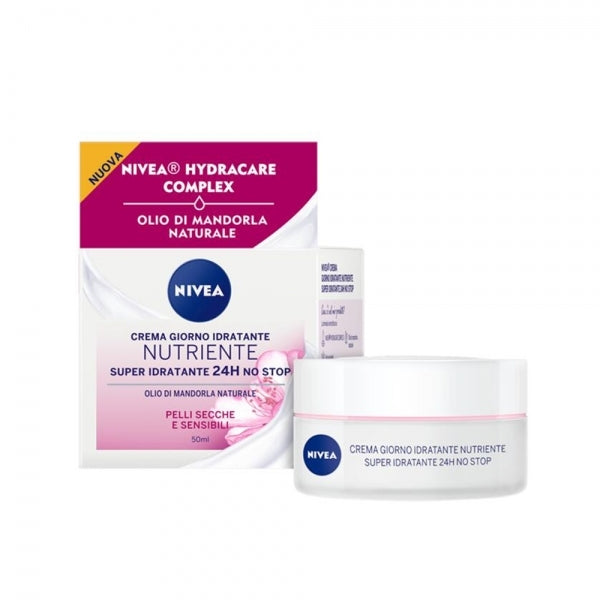 NIVEA ESSENTIAL CREMA VISO GIORNO SUPER IDRATANTE NUTRIENTE PELLI SECCHE SENSIBILI 24H 50ML