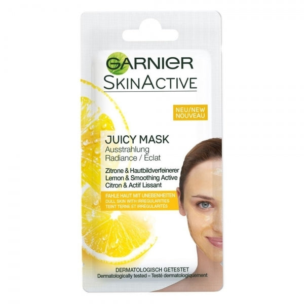 GARNIER JUICY MASK MASCHERA MONODOSE ESFOLIANTE ILLUMINANTE PELLI SPENTE 8 ML