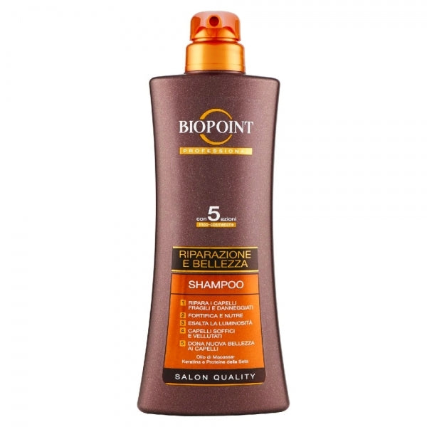 BIOPOINT SHAMPOO RIPARAZIONE E BELLEZZA FORTIFICANTE 5 AZIONI 400ML