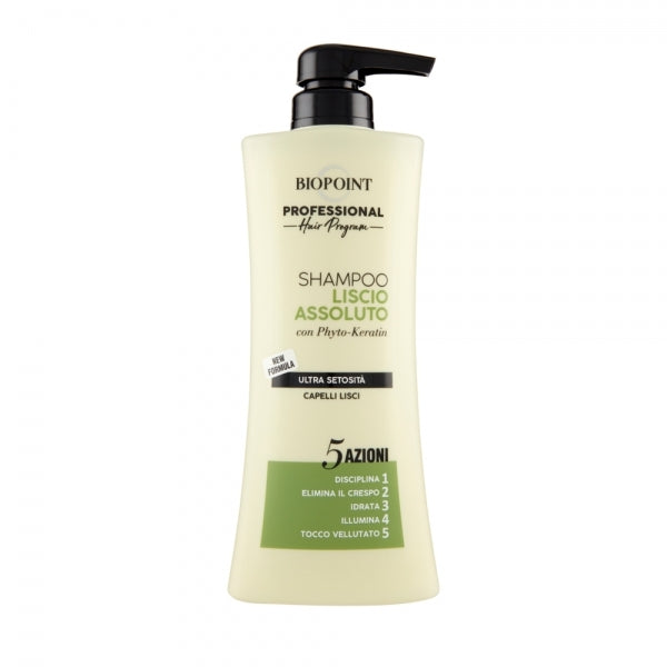 BIOPOINT PROFESSIONAL SHAMPOO CAPELLI LISCIO ASSOLUTO 5 AZIONI IDRATANTE DISCIPLINANTE 400ML