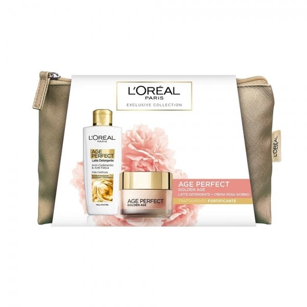 L OREAL AGE PERFECT GOLDEN AGE POCHETTE REGALO CREMA GIORNO VISO 50ML LATTE DETERGENTE 200ML