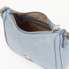 Borsa Sacca Cafènoir in denim con manico intrecciato strass NH0625