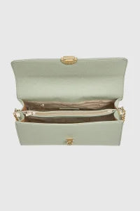 VERDE FASHION | Borsa a tracolla in ecopelle con patta
