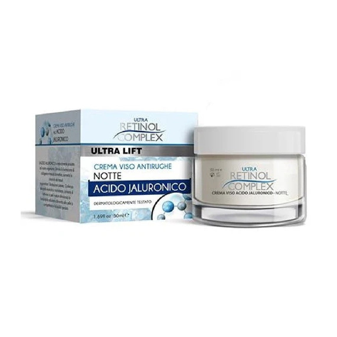 Retinol Complex Ultra Lift Crema Viso Antirughe Notte Acido Ialuronico 50ml