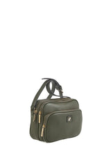 VERDE FASHION | Borsa a tracolla doppia zip