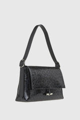 VERDE FASHION | Borsa a spalla maculata in vernice