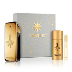 1 Million
Pacco regalo Eau de Toilette 100 ml + Deodorante 150 ml + Eau de Toilette 10
Set regalo EDT da uomo