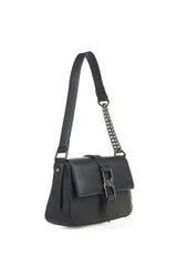 VERDE FASHION | Borsa a spalla con patta e fibbia