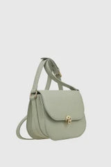 VERDE FASHION | Borsa a tracolla in ecopelle con patta