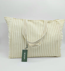 VERDE FASHION  | Borsa Mare a righe beige