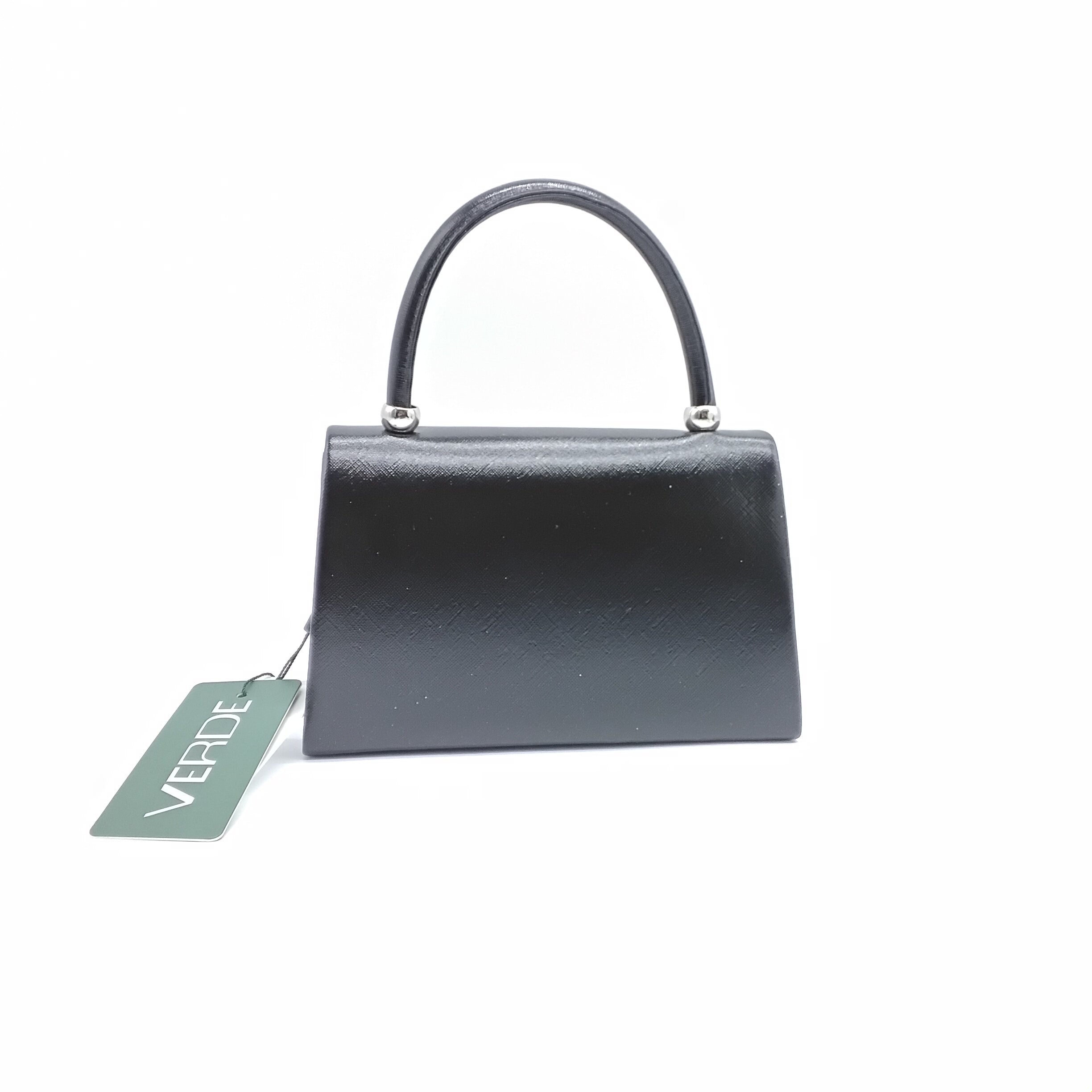 VERDE FASHION | Borsa a Mano Nera 01-0001932