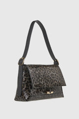 VERDE FASHION | Borsa a spalla maculata in vernice