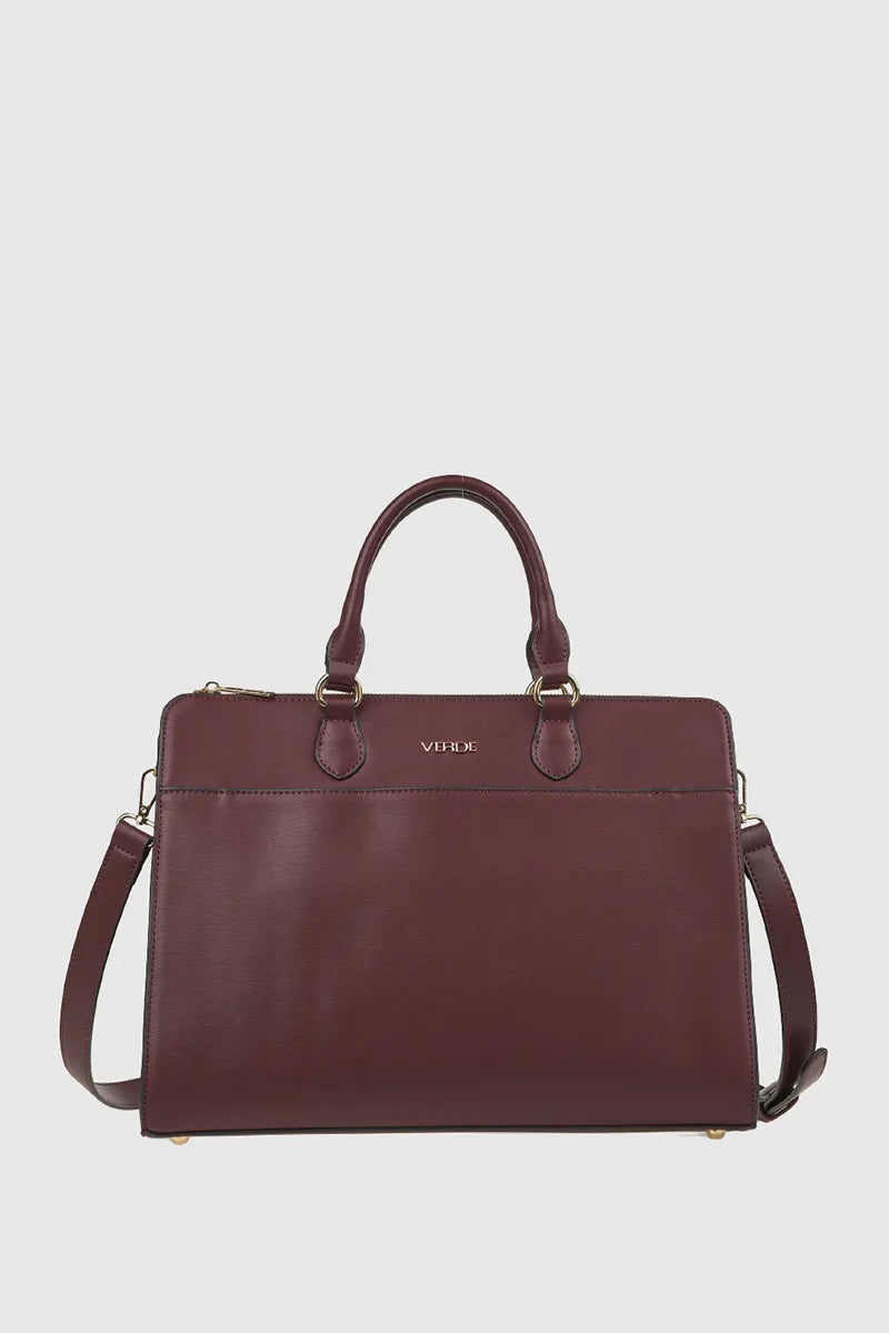 VERDE FASHION | Borsa tote in ecopelle goffrata