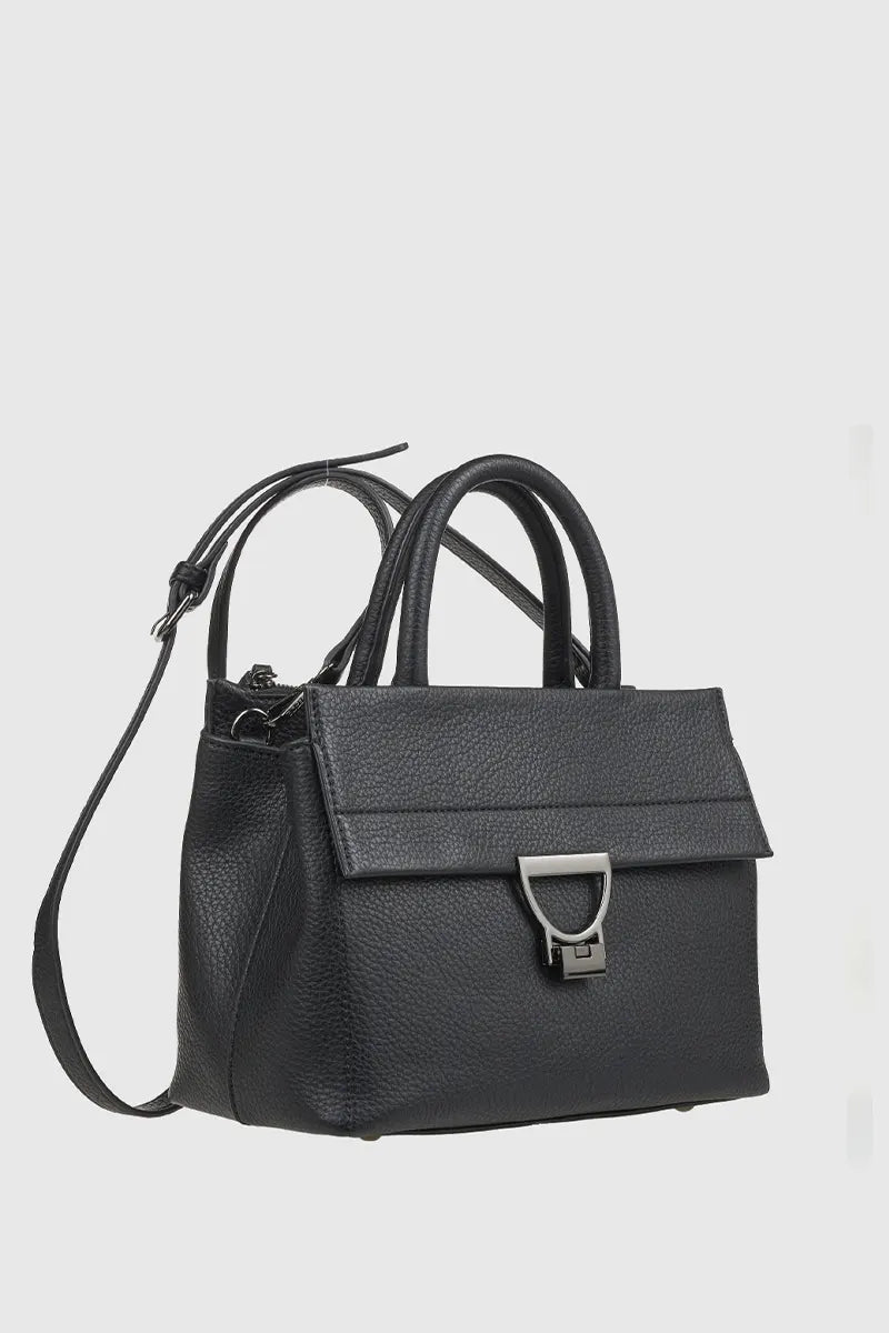 VERDE FASHION | Borsa mini tote dettaglio metallo